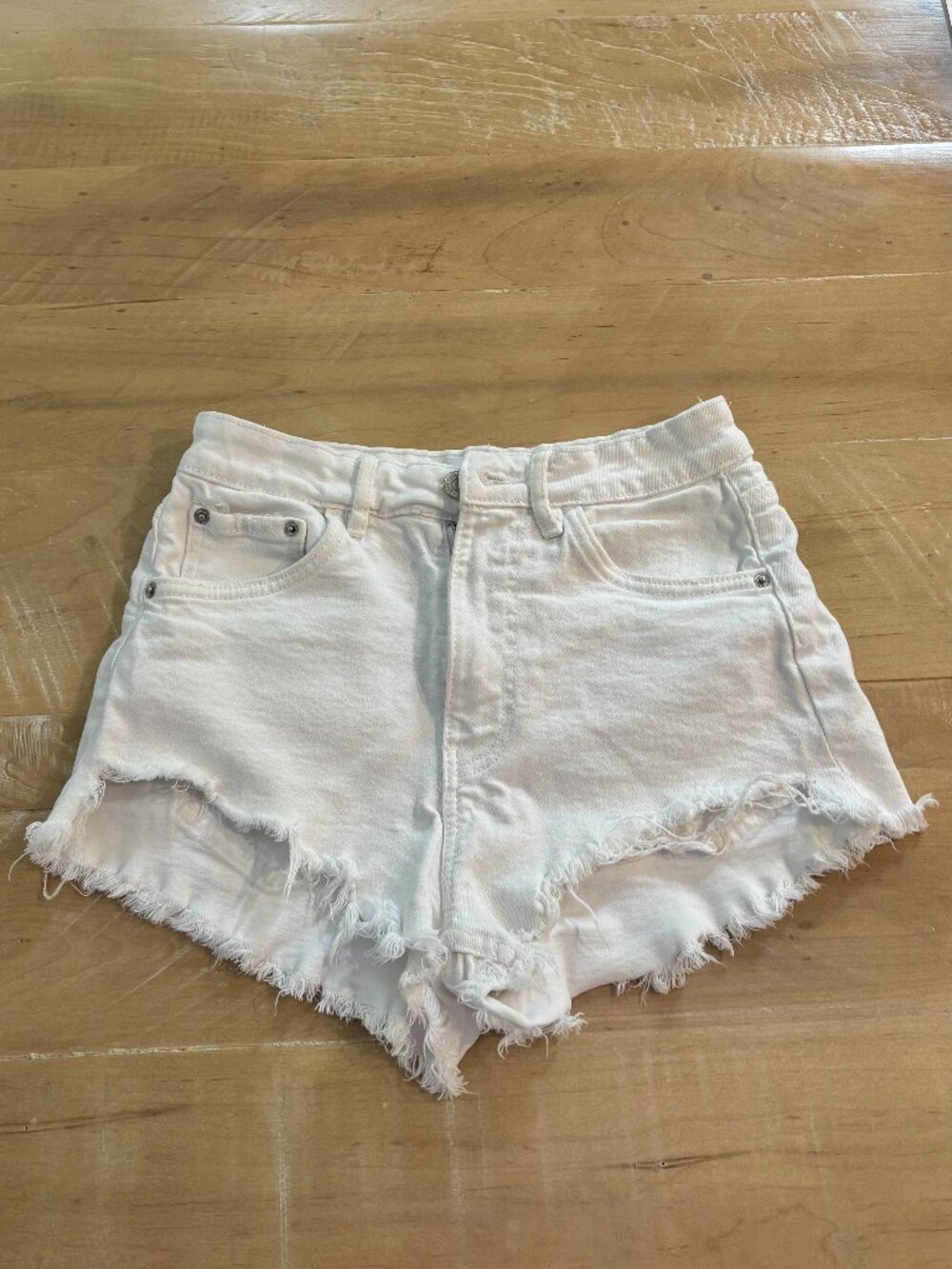 Zara White Jean Shorts